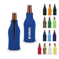 Premium Foam Bottle Insulator with Zipper - Screen Printed